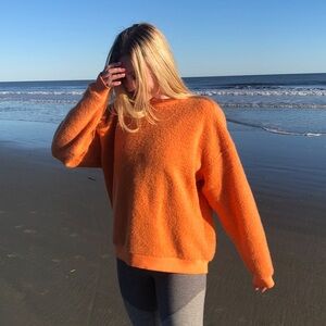 Outdoor Voices Fuzzy Orange Sweatshirt